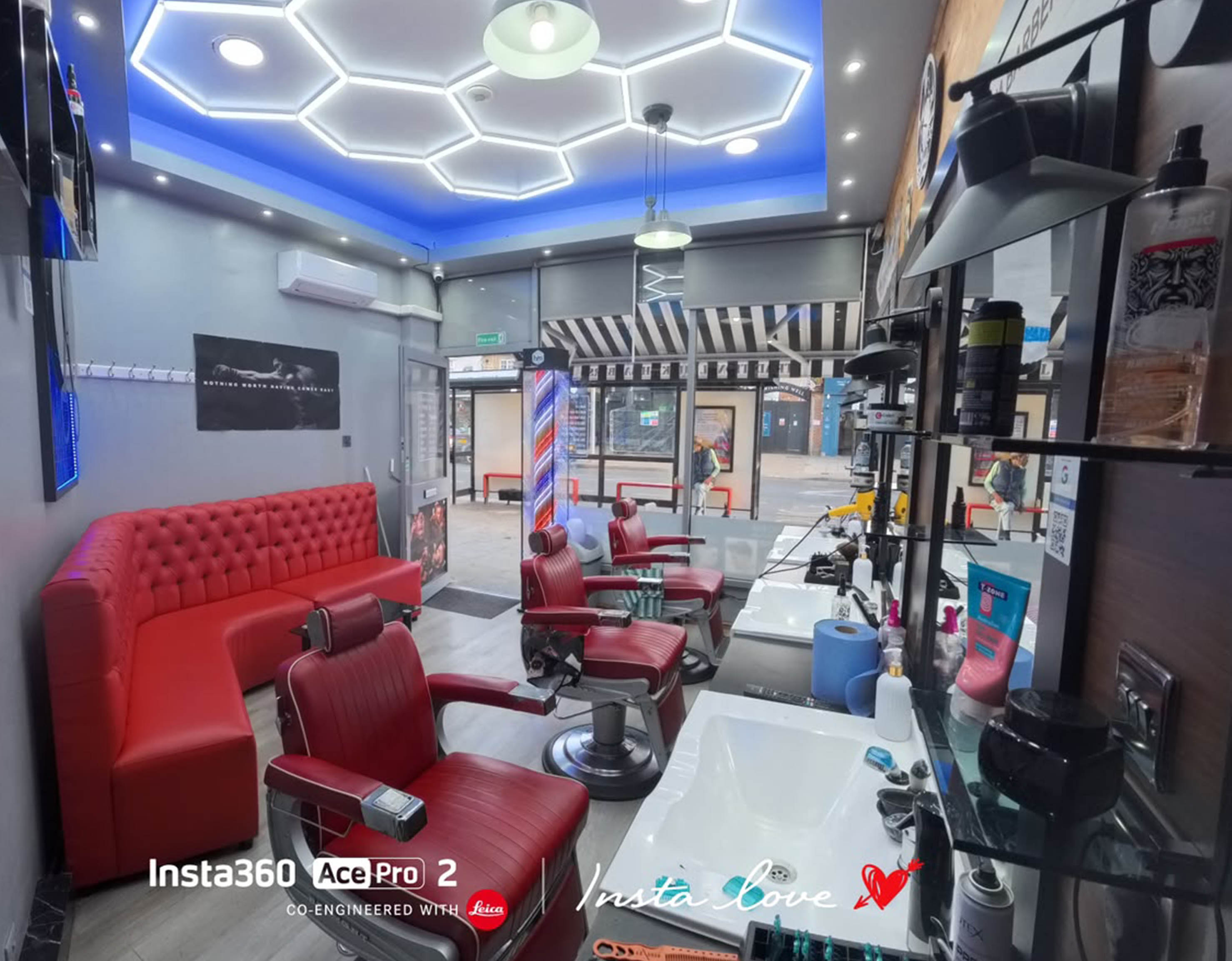 Victoria Barbers barber chairs and mirrors